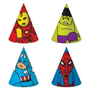 6 paper hats - avengers team power - we fiesta
