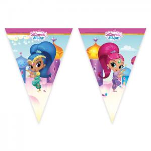 1 triangle flag banner (9 flags) - shimmer & shine - we fiesta