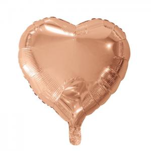 Foilballoon heartshape, 18'' - rose gold - we fiesta