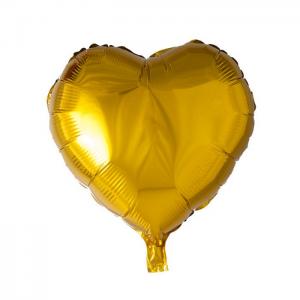 Foilballoon heartshape, 18'' - gold - we fiesta