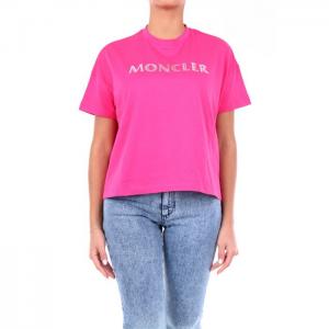 Moncler T-Shirt Short Sleeve Women Fuchsia