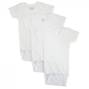 Bambini white short sleeve one piece 3 pack