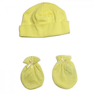 Bambini neutral baby cap and mittens 2 piece set