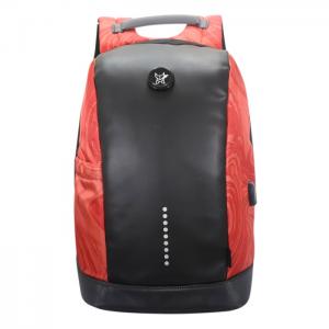 Arctic fox slope anti theft backpack with usb charging port 15 inch laptop backpack red - arctic fox