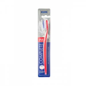Toothbrush - medium - red / light blue/ white - splat