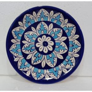 Serving plates (trd blue 2) - handmade blue pottery