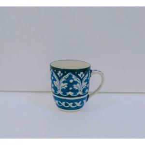 Ms t-mug without lid (zanjeer) - handmade blue pottery