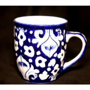 Ms t-mug without lid (waheed) - handmade blue pottery