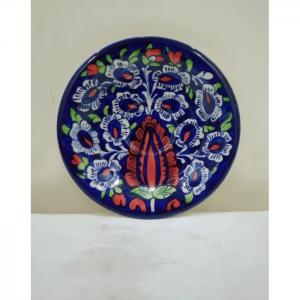 Serving plates (khumb blue) - handmade blue pottery