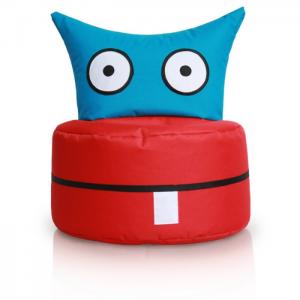Pouf Smile Red And Blue - Poufydea