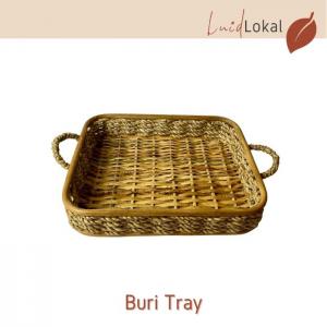 Buri tray with handle 14x11x3 - luid lokal