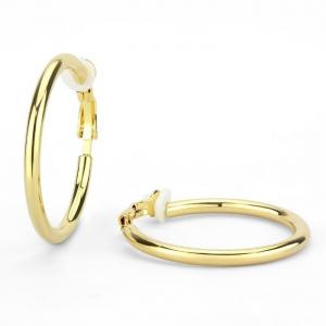 Lo4682 - gold brass earrings with no stone - alamode