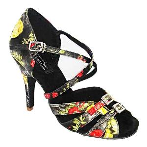Gloss dance - flowers gloss dancing shoes for women