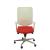 Office Chair Ossa white red imitation leather