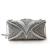 LO2362 - Imitation Rhodium White Metal Clutch with Top Grade Crystal  in White - Alamode