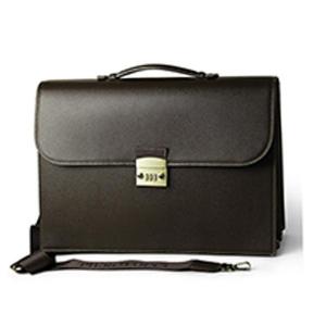 Italian leather briefcase with 3 sections- pierotucci
