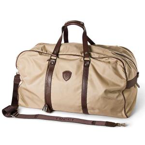Designer gym bag with leather accents - pierotucci
