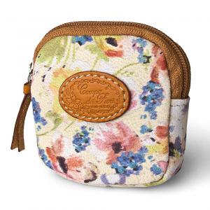 Square coin holder in a cute floral lambskin - pierotucci