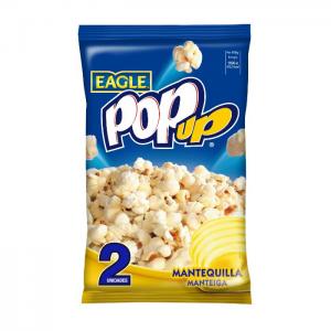 Butter flavored popcorn, for microwave. 2 units. - eagle