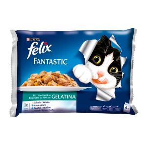 FELIX FANTASTIC Feast of the Sea in Jelly pack assortment of envelopes 4x100g - Purina