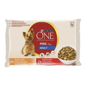 ONE MINI Adult Dog Chicken and Ox in sauce 4x100g - Purina