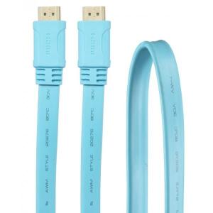 3GO HDMI flat cable V1.4 A / A 1.8M light blue