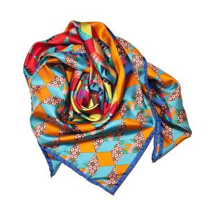 Rosellarama - Newcubes 100% silk twill scarf