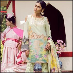 Rose ivy dress  - reverie egyptian lawn collection - qalamkar