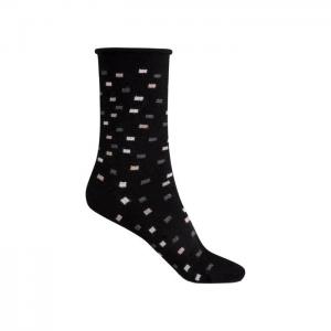Short, kashmirian wool socks - geometric - punto blanco