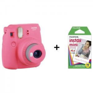 Fujifilm instax mini 9 instant film camera flamingo pink + 10 sheets - fujifilm