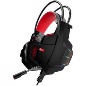 Lenovo hu85 wired on-ear gaming headset black - lenovo