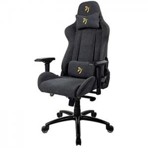 Arozzi verona signature soft fabric gaming chair 87cm black/gold - arozzi