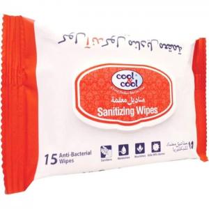 Cool & cool sanitizing wipes (15 sheet) - cool & cool