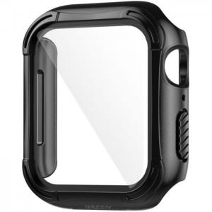 Green lion guard pro case with screen protector for apple watch 44mm black - green lion
