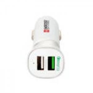 Skross quick charge 3.0 dual usb car charger white - skross