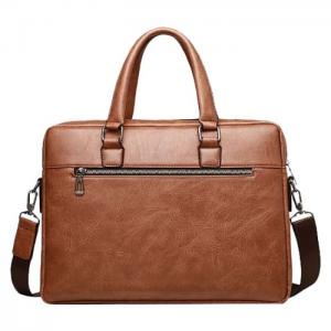 Sparrow guard leather laptop briefcase 15.6inch brown - sparrow guard