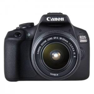 Canon eos 2000d dslr camera black with 18-55mm is ii lens kit - canon