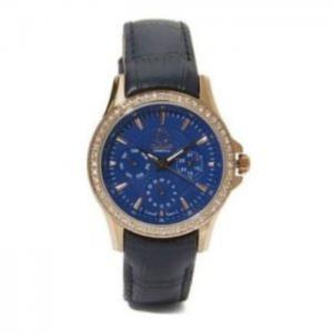 Omax pl08r44i women's multifunction leather watch - omax