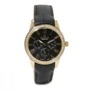Omax pl10g22i women's multifunction leather watch - omax