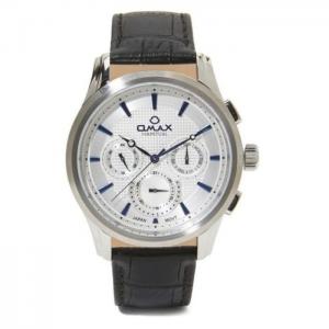 Omax pg12p62i mens multifunction leather watch - omax