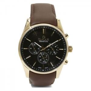 Omax pg11g25i mens multifunction leather watch - omax