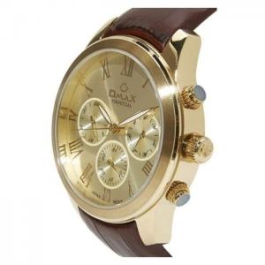 Omax pg10g15i mens multifunction leather watch - omax