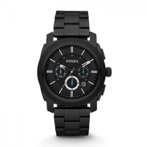 Fossil fs4552 machine chronograph black stainless steel watch - fossil