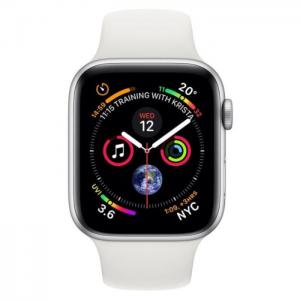 Apple watch series 4 gps 40mm silver aluminium case with white sports band - apple