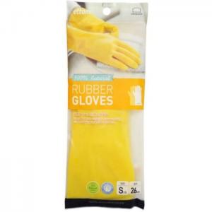 Lock & lock rubber gloves 26cm yellow - lock & lock