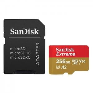 Sandisk extreme 256gb microsdxc + sd adapter sdsqxa1-256g-gn6ma - sandisk