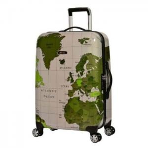 Eminent map spinner trolley luggage bag grey 28inch - kf3228gry - eminent