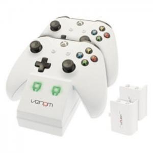 Venom twin docking station for xbox one with 2 x rechargeable battery white vs2859 - venom