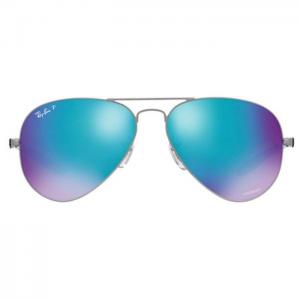 RayBan RB8317CH-029/A1-58 Aviator Stainless Steel Gunmetal Unisex Sunglasses - Ray-Ban