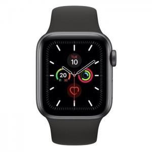 Apple Watch Series 5 GPS 44mm Space Grey Aluminium Case with Black Sport Band - Apple